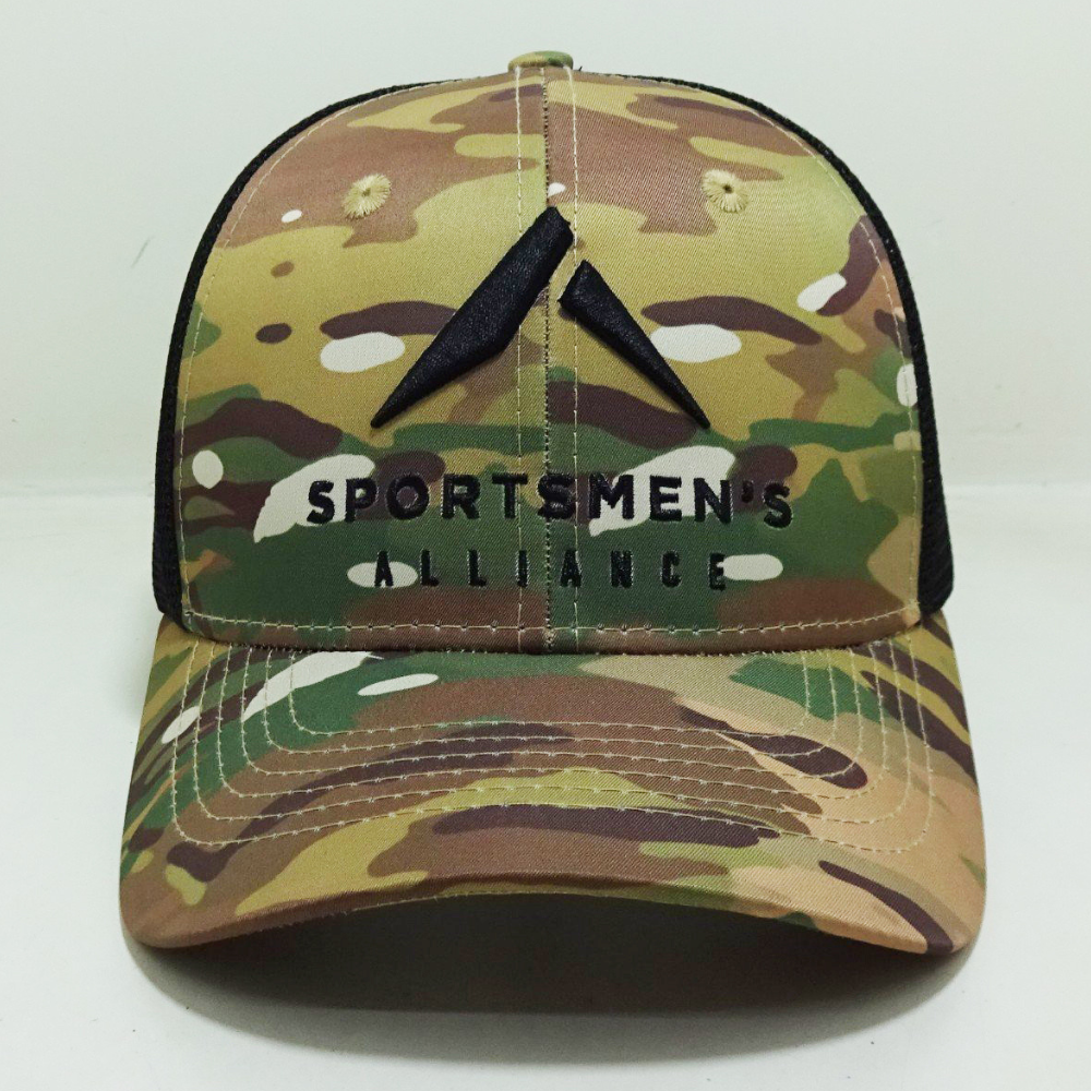 R 112/Y 6006 3D Embroidered Camouflage Trucker Hats 6 Panel Curved Brim Adjustable Snapback For Event Give Away Vietnam Headwear 2