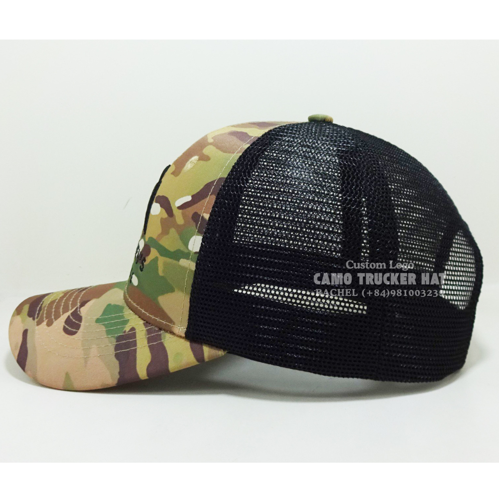 R 112/Y 6006 3D Embroidered Camouflage Trucker Hats 6 Panel Curved Brim Adjustable Snapback For Event Give Away Vietnam Headwear 5