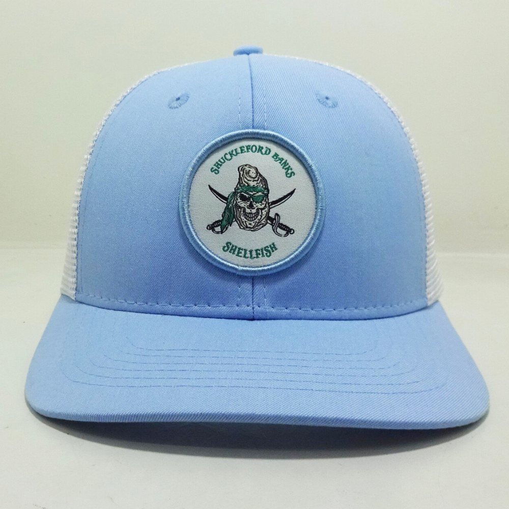 R 112/Y 6006 6 Panel Trucker Hats 6 Panel Caps Structured Gorras Precurve Visor White Mesh Embroidered Logo Snapback Closure OEM 2