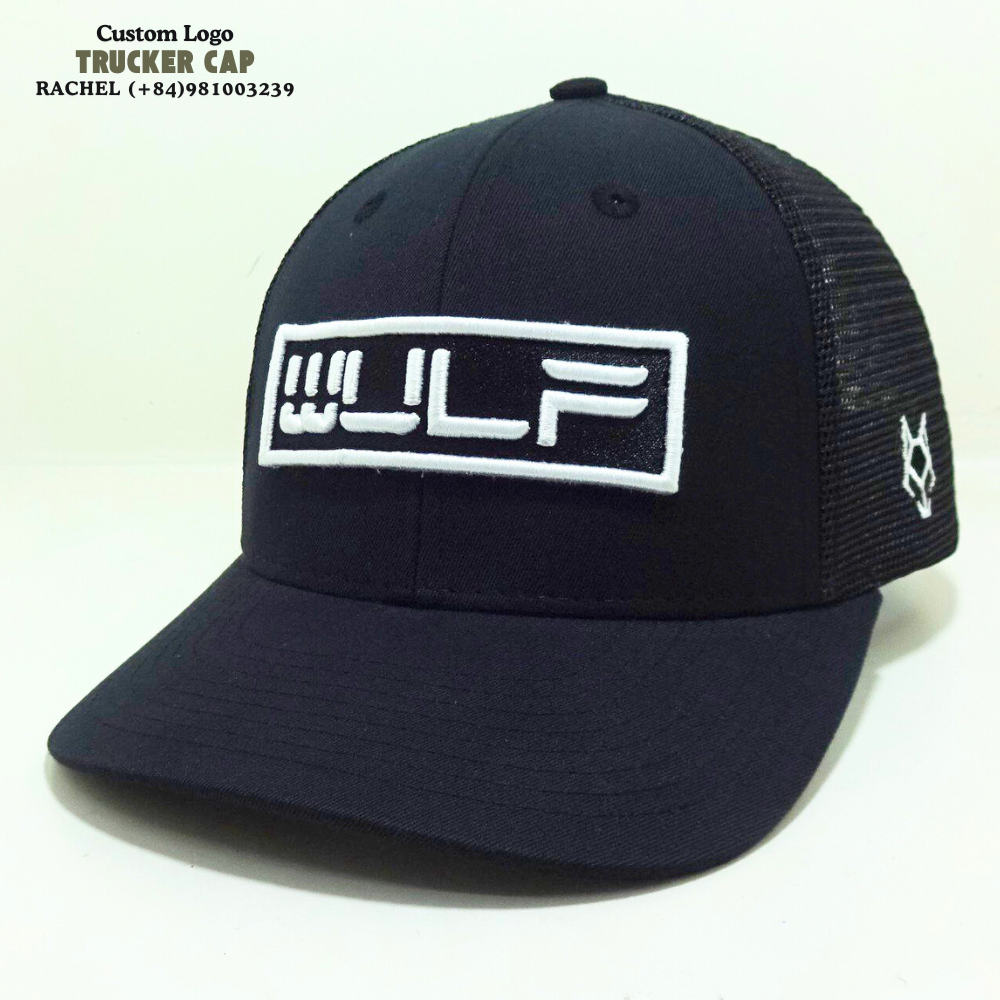 R 112/ Y 6606 Shape 2D Embroidered Logo/Woven Patch Trucker Hats 6 Panels On Front And Left Side Custom Inner Tapes Closure Tag 3
