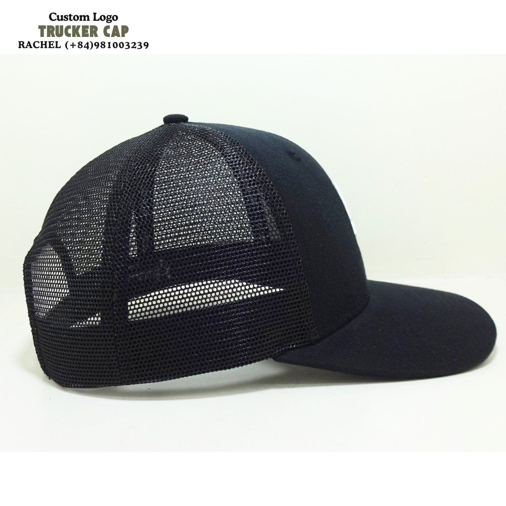 R 112 /Y 6606 Trucker Hats 6 Panel 3D Embroidered Logo On Front and Patch Left Side Slightly Curved Brim Caps Structured Gorras 5