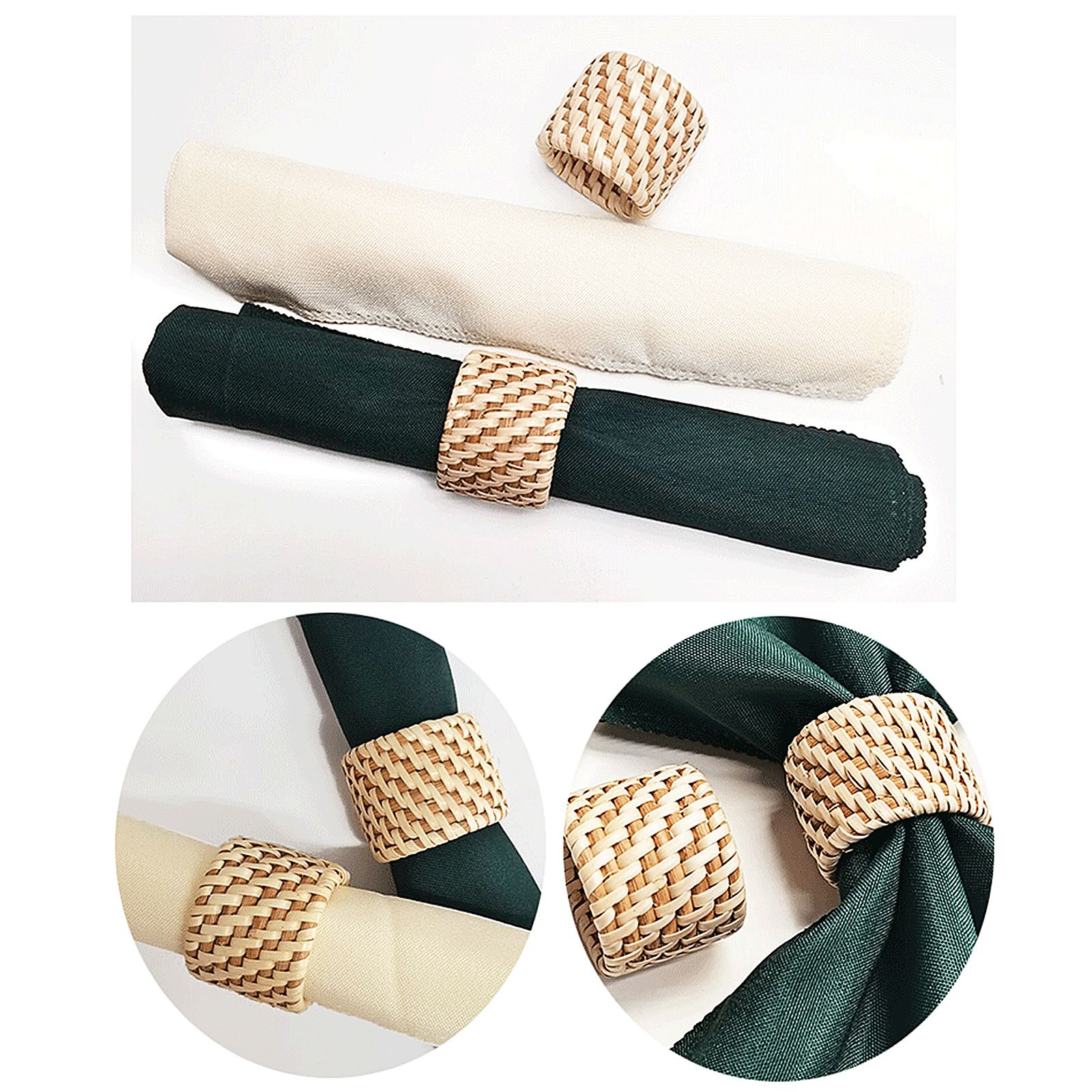 Rattan Napkin Ring Made in Vietnam Eco-friendly material for home and tableware decoration Wholesale 4