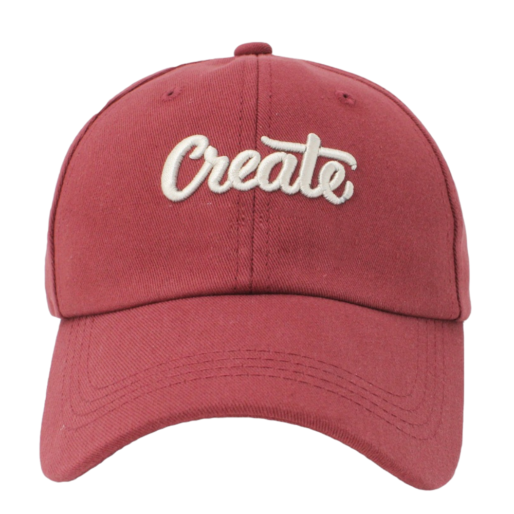 Red 6 Panel Baseball Cap Structured Custom 3D Embroidered Logo On Front Side For Your Brand Tag On Sweatband Strap Back Closure
