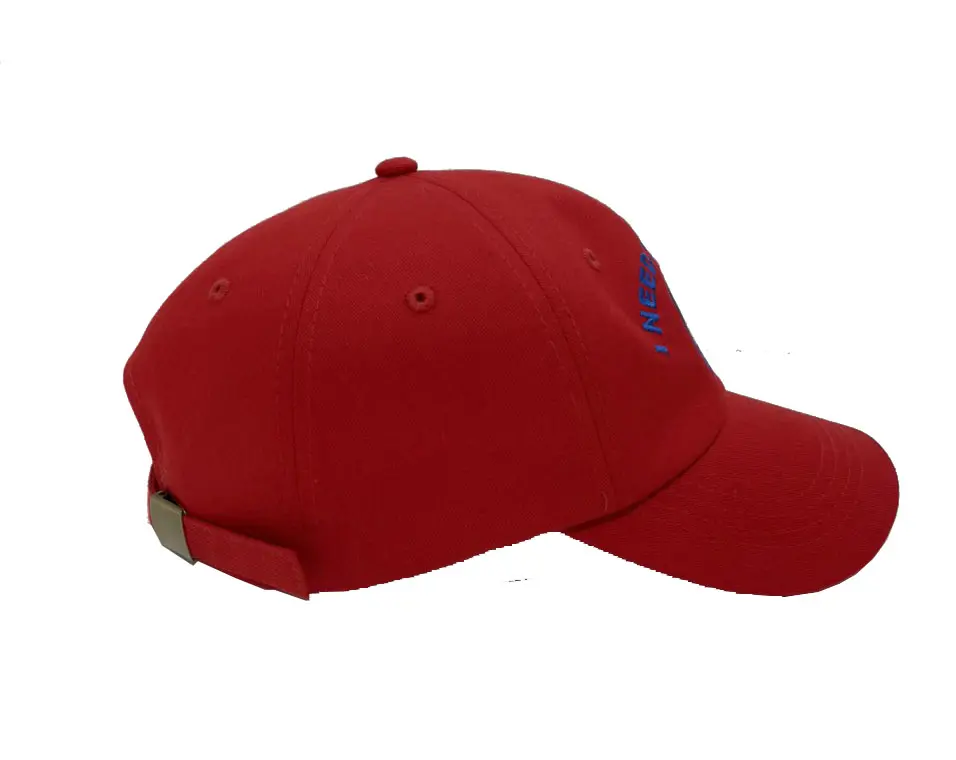 Red and Black Color 6-Panel High Quality 2D Embroidery Low Profile 65% Cotton and 35% Polyester Baseball Cap in Vietnam Factory 3