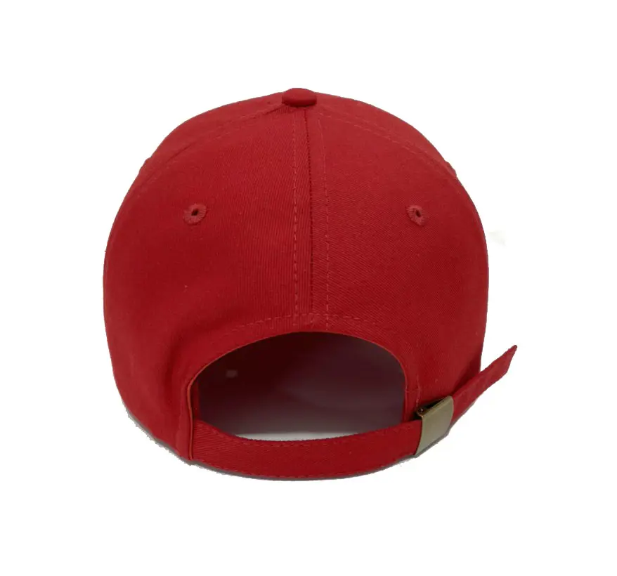 Red and Black Color 6-Panel High Quality 2D Embroidery Low Profile 65% Cotton and 35% Polyester Baseball Cap in Vietnam Factory 5