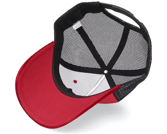 Red Color Velvet Trucker Hat Custom Logo 5-Panel Curved Brim High Quality Medium Profile Wholesale Products Trucker Hat 5