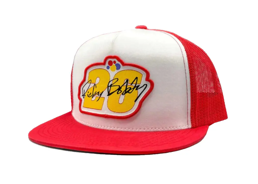 Red/White Color Wholesale Products Trucker Hat Custom Logo 5-Panel Flat Brim High Quality High Profile Mesh Back Cap Trucker Hat 3