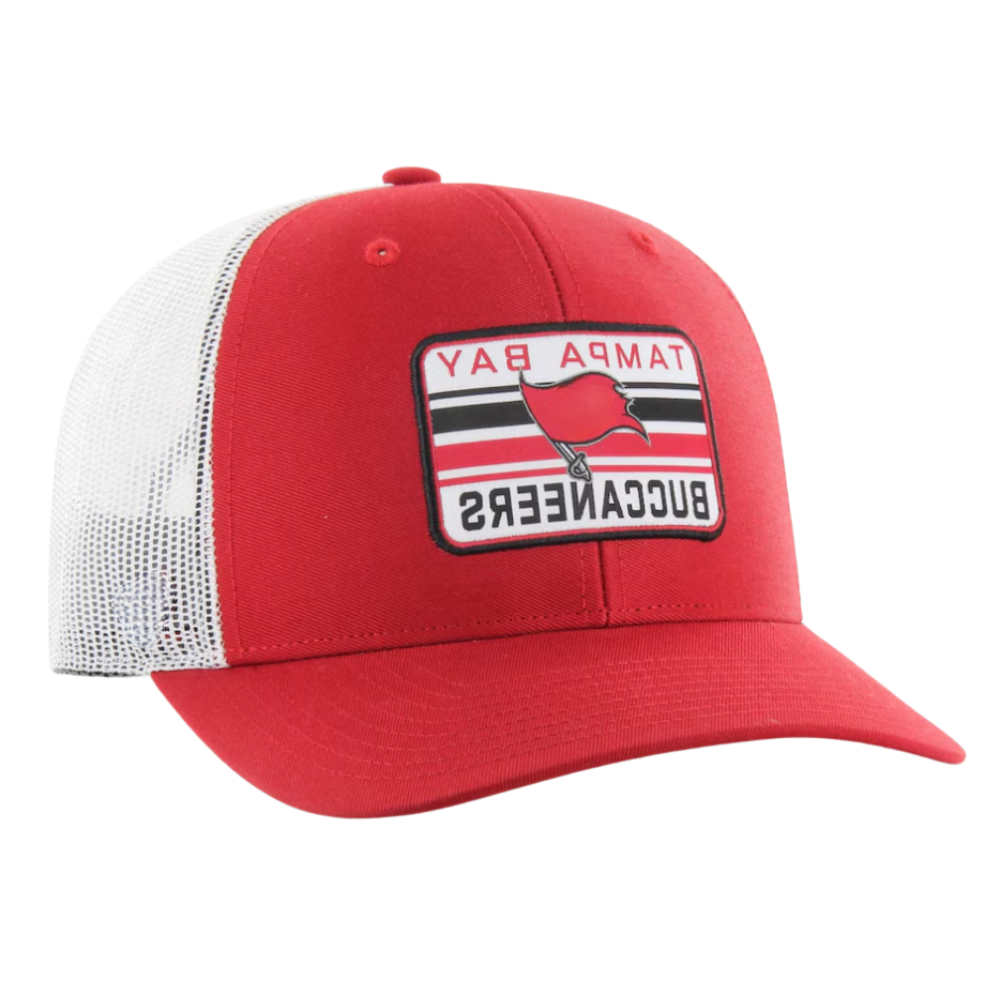 Red/White Trucker Hat 6 Panel Embroidered Patch Logo R 112 Gorras Caps Adjustable Single Row Buckle Snapback Closure Wholesale 4