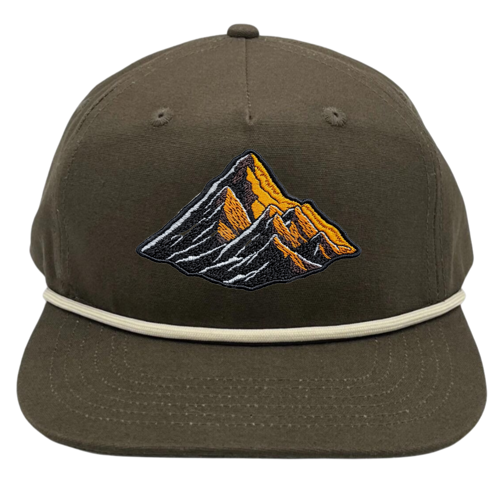 Rope Hat 5 Panel Gorras Snapback Loden Green Embroidered/Printed Logo On Front Side Flat Brim Adjustable Plastic Single Buckle 2