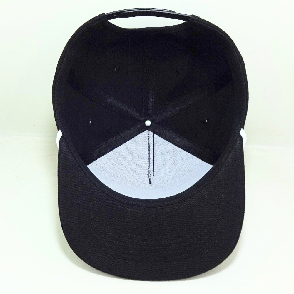 Rope Hat Snapback Caps 5 Panel Flat Brim Printed Logo Structured Gorras Black White Adjustable Single Row Plastic Closure Unisex 5