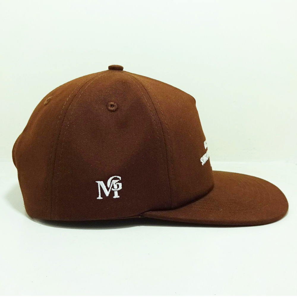 Rope Hats Brown Snapback 5 Panel Gorras Structured Embroidered Logo On Front And Left Side Printed Inner Tape Label On Sweatband 4