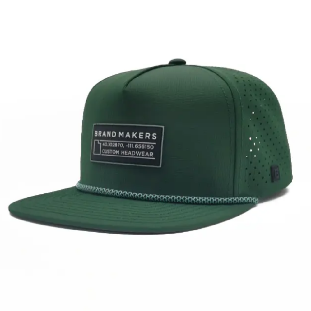 Rope Snapback Caps Laser Cut Holes OEM Custom Rubber Patch And Logo Side Panel Vietnam Made Hat Gorras For Golfer Streetwear L01 2