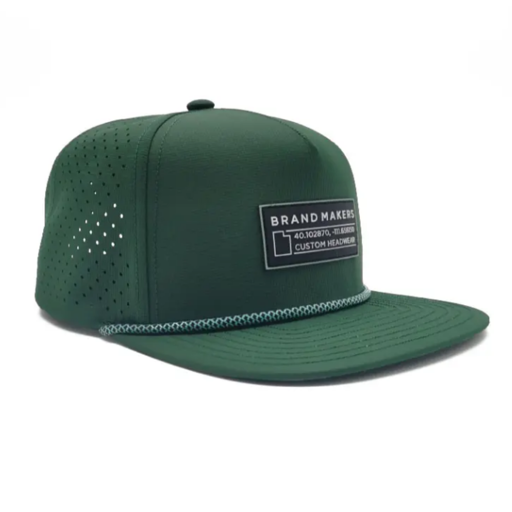 Rope Snapback Caps Laser Cut Holes OEM Custom Rubber Patch And Logo Side Panel Vietnam Made Hat Gorras For Golfer Streetwear L01 4