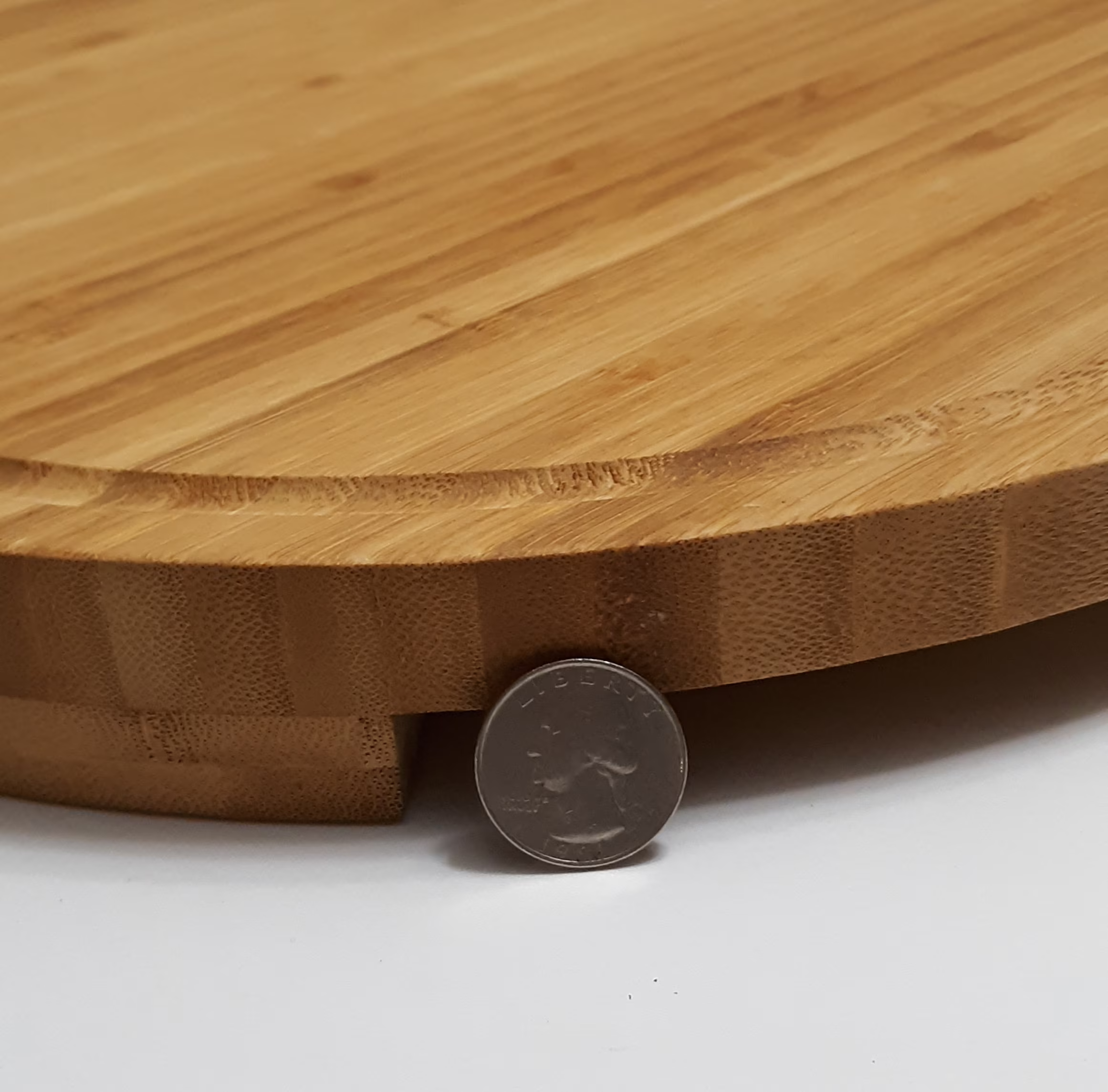 Round Compact Bamboo Corner Cutting Board Safe for health and aesthetics Vietnamese handmade products wholesale. 3