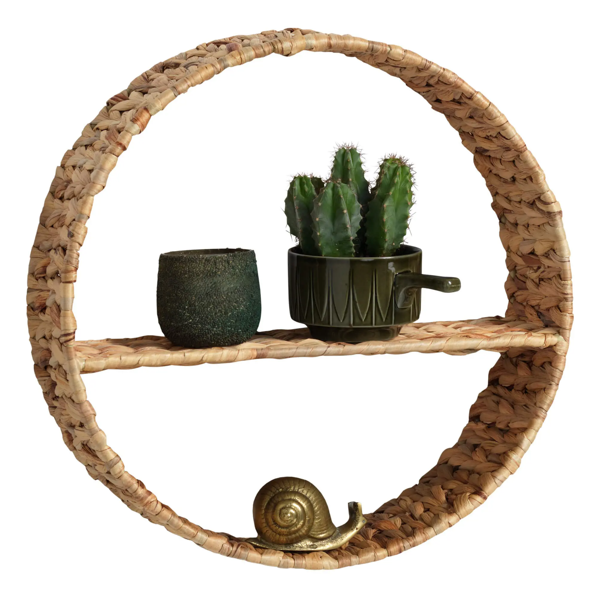 Round water hyacinth shelf Made In Vietnam Eco-friendly material used for Home decoration Storage shelf Wholesale 2