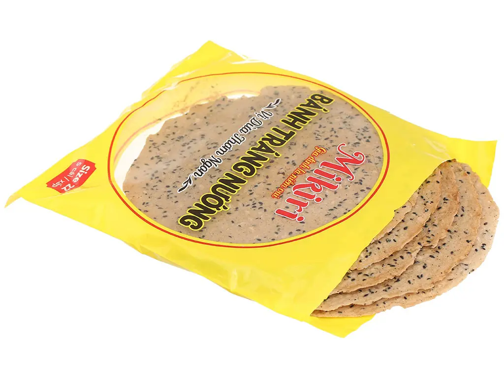 Fast Delivery Vietnamese Sesame Rice Paper 5 Pieces Per Box Food Eat Snacks White No Cooking for Adults Dried,dried Tasteless Bag Packaging 3