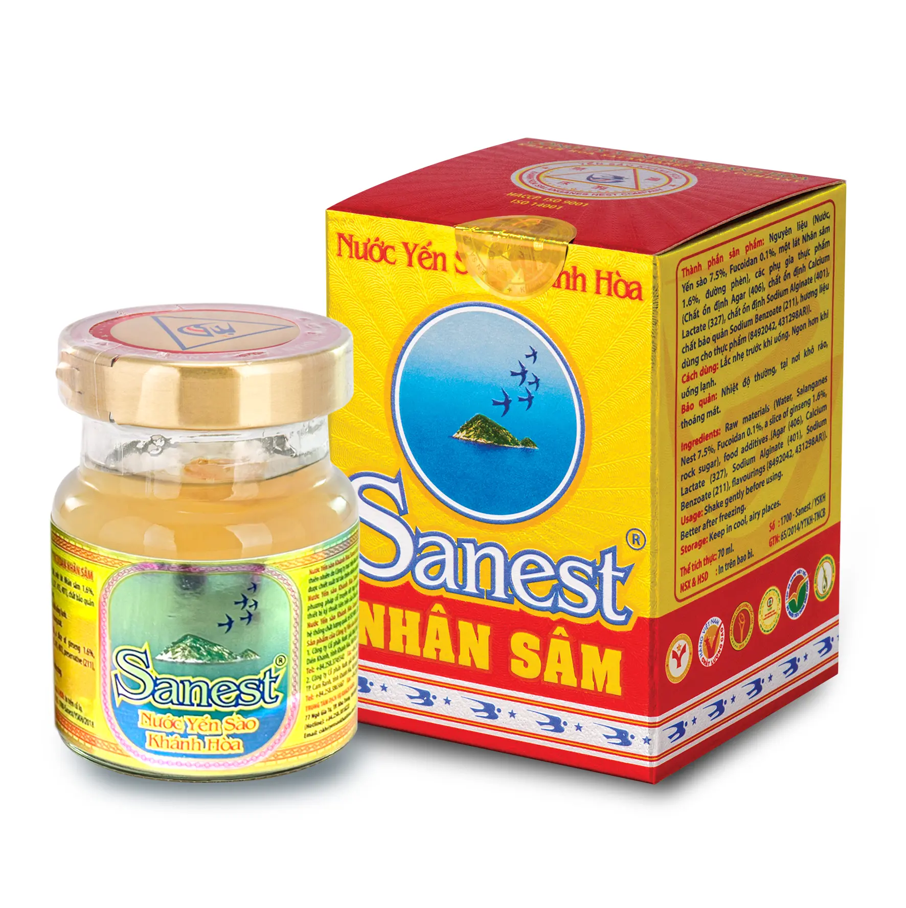 Bird's nest drink with fucoidan ginseng Good choice Nutritious using for drinking ISO packing in jar Made in Vietnam Manufacturer 5