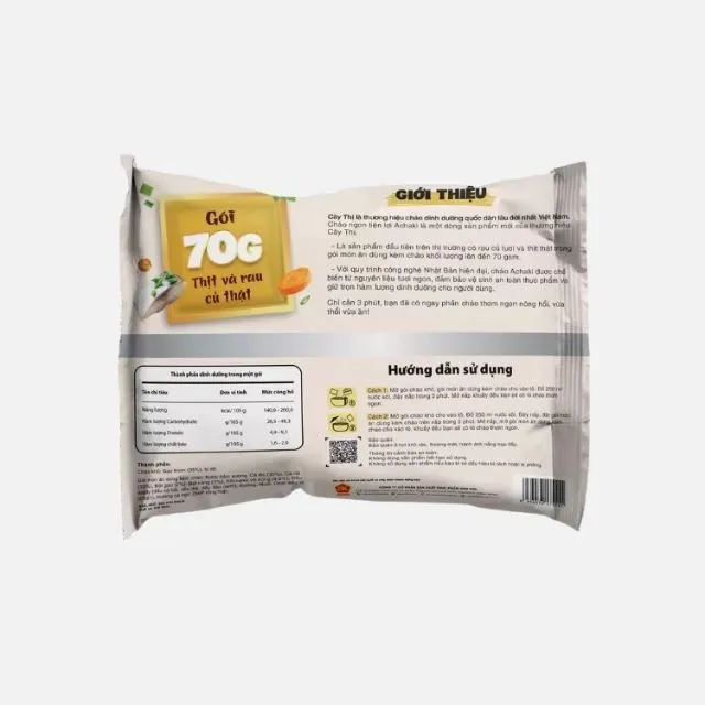 100% fresh ingredients Instant porridge Achaki Snakehead fish and carrot delicious retort pouch healthy baby made in Vietnam 3