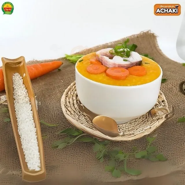 100% fresh ingredients Instant porridge Achaki Snakehead fish and carrot delicious retort pouch healthy baby made in Vietnam 7