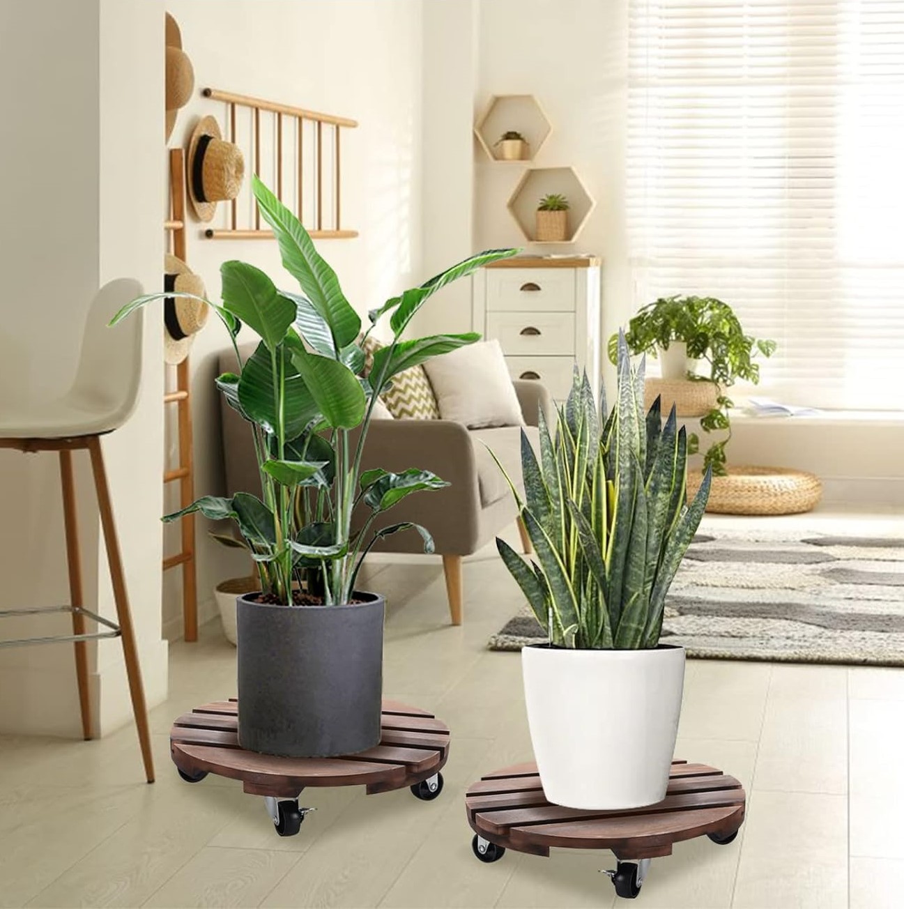 Competitive Price Round Hardwood Planter For Wholesale Fast Delivery Hard Wood Outdoor Carton Box Packaging Made In Vietnam 5