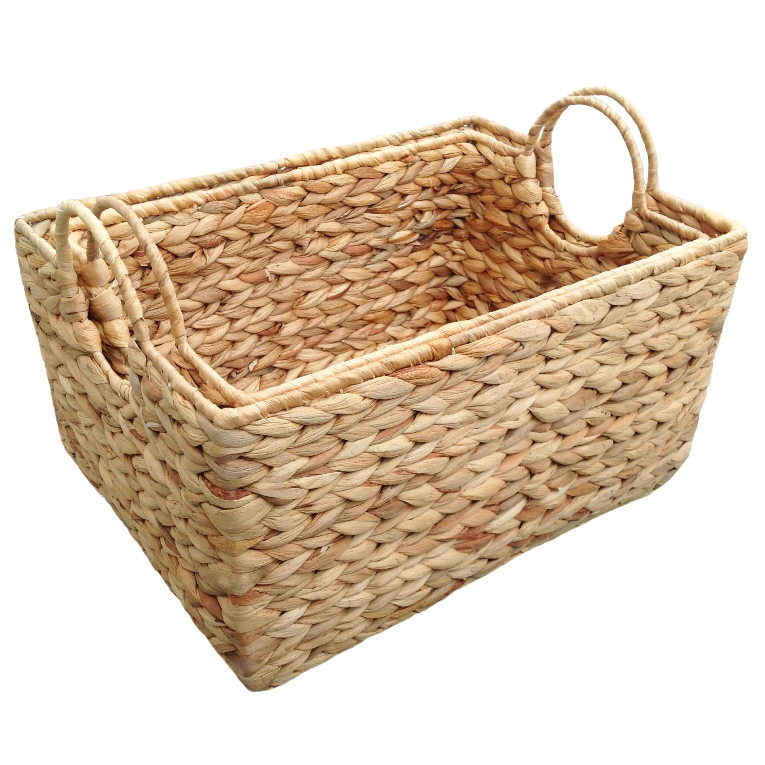 Water Hyacinth Basket Good Price Customization Handmade Special Customized Each One In Poly Bag Vietnam Manufacturer 1
