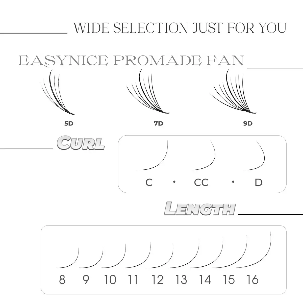 Wispy ultra-speed 9D Premade Eyelash Fans Hot Selling Fashionable Using For Beauty Pack In Shockproof Box Made In Vietnam 4