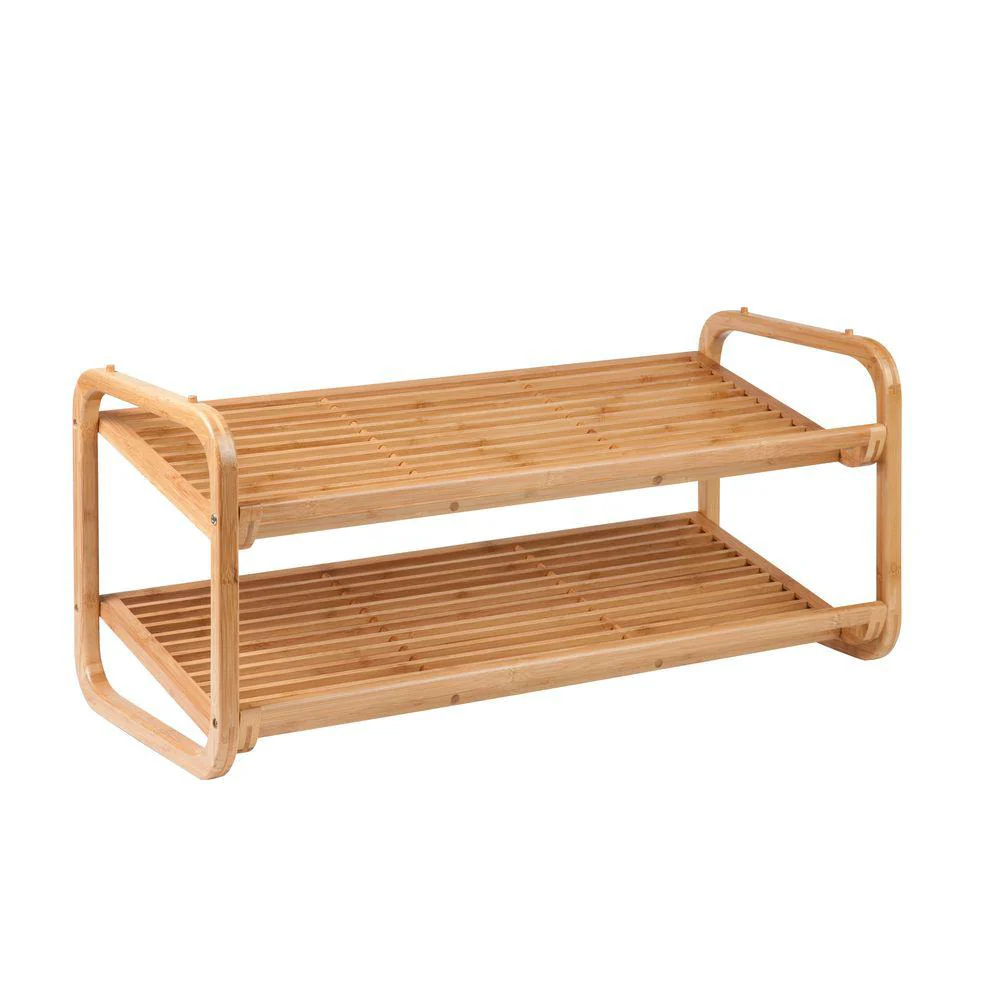 2 Tier Bamboo Shoe Rack,Household items made from bamboo laminated safe for health and aesthetically pleasing wholesale. 1