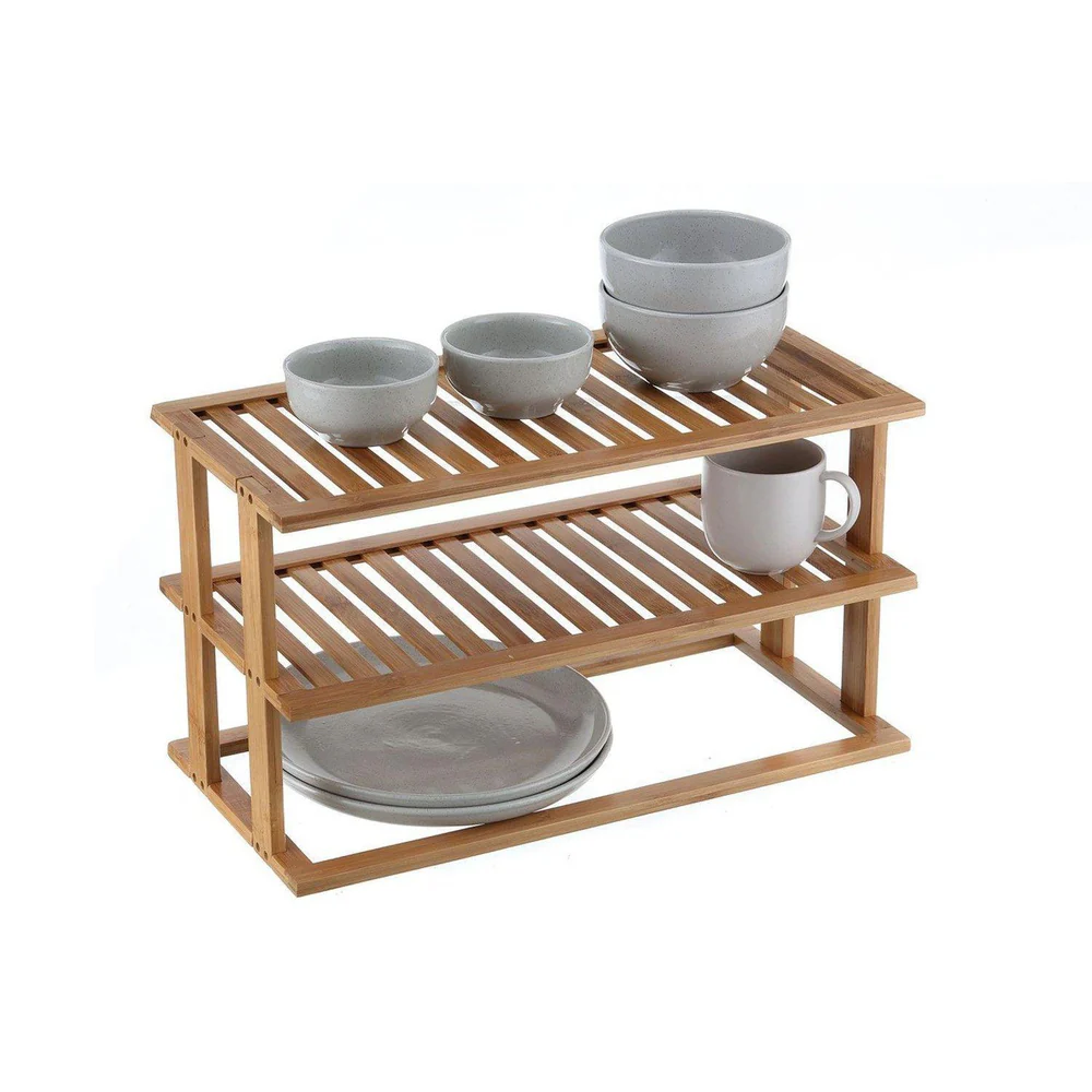 2 Tier Rectangular Bamboo, Household items made from bamboo laminated, safe for health and aesthetically pleasing, wholesale. 2