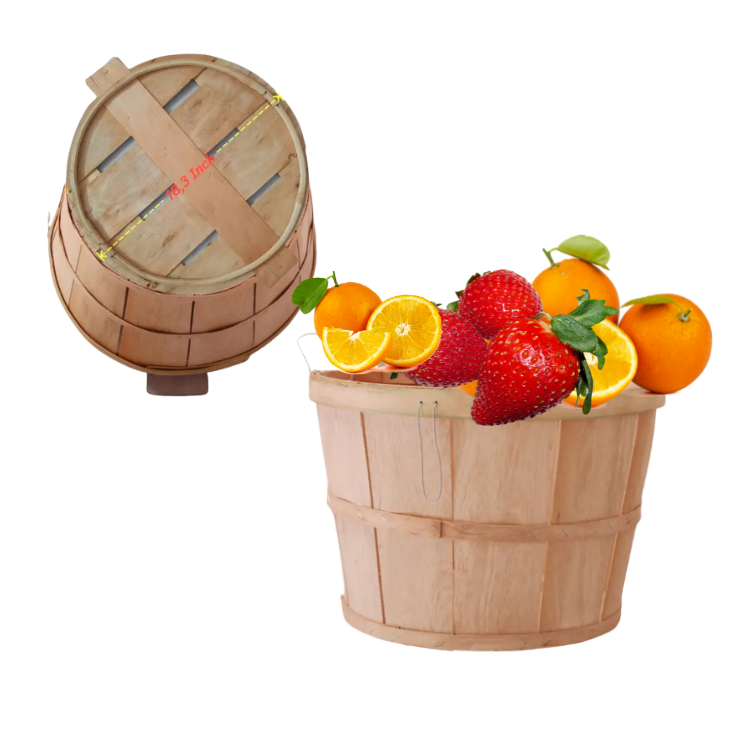 Bulk Price Wooden Fruit Basket Laundry Basket Storage Baskets Organizer Durable Eco-Friendly Material From Viet Nam Manufacturer 2