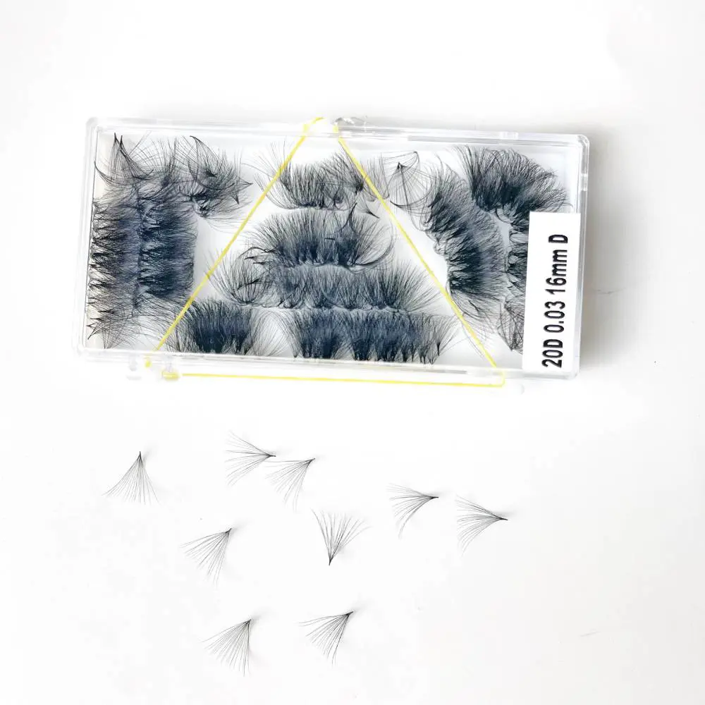 Cashmere Lash Extensions Cashmere Promade Fans 6mm-20mm Mix Tray Synthetic Hair OEM/ODM Thin Base Vietnam Supplier 3