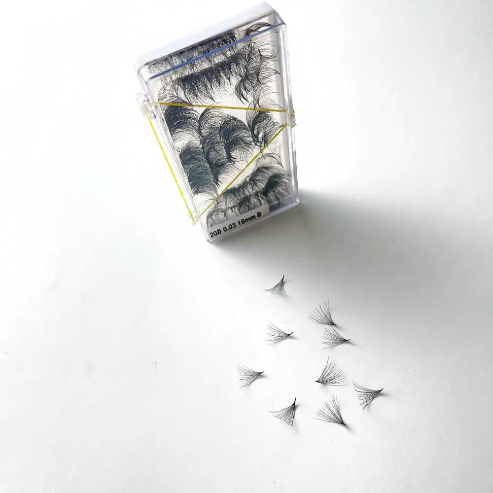 Cashmere Lash Extensions Cashmere Promade Fans 6mm-20mm Mix Tray Synthetic Hair OEM/ODM Thin Base Vietnam Supplier 4