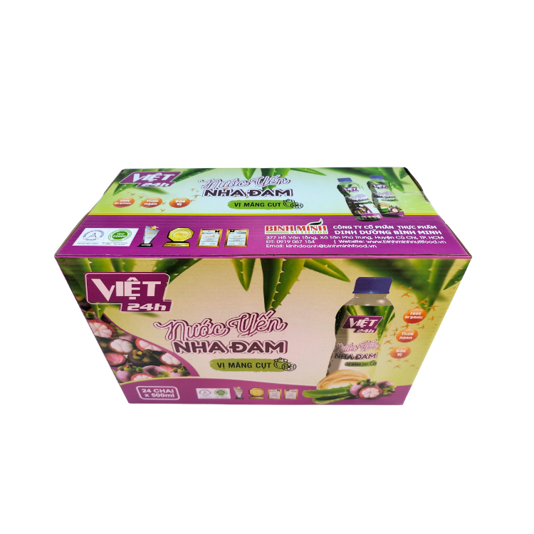 High Quality Aloe Vera Bird Nest Juice With Mangosteen Flavor Flavored Beverage Iso Packed In Box Vietnam Factory 4