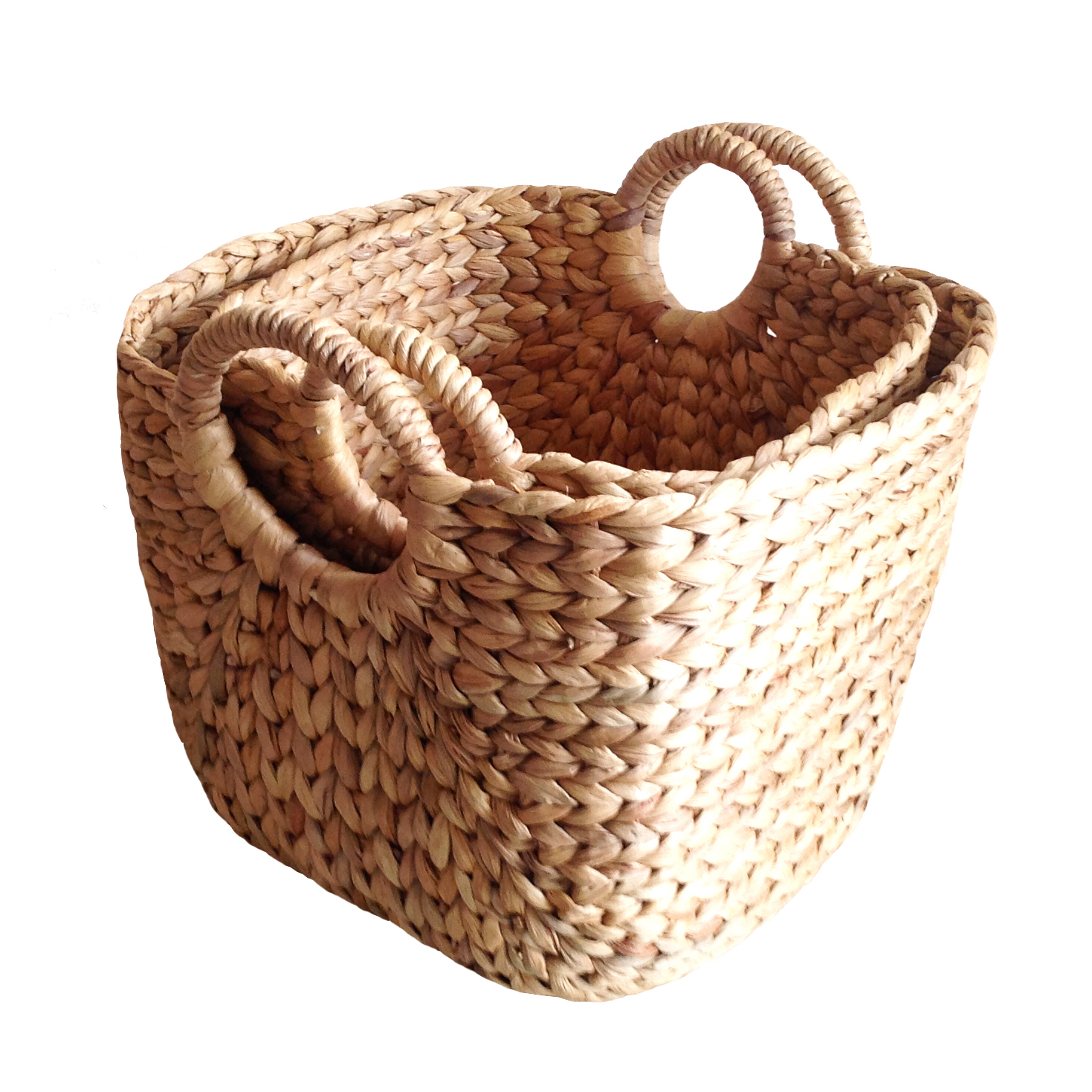 Water Hyacinth Basket Factory Price Customization Handicraft Custom Logo Each One In Poly Bag Vietnamese Manufacturer 2