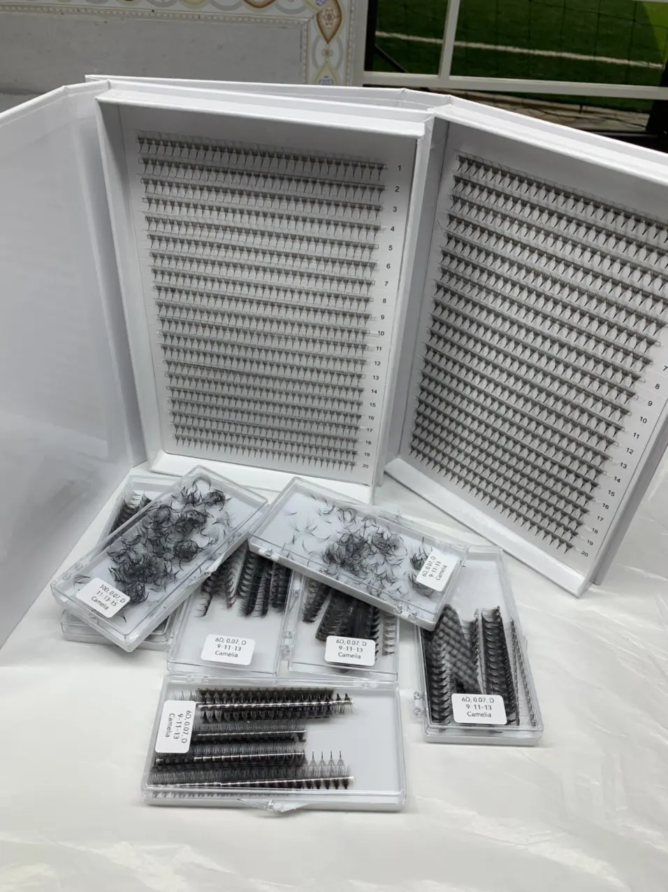 Promade fans tray XL XXL from 2D to 9D mink eyelash Wholesale No Irritation using for beauty pack in tray from Vietnam 8