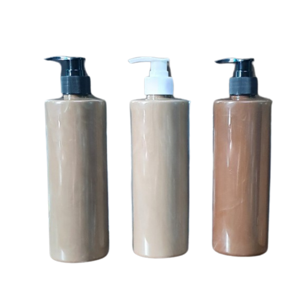 Wholesale 300ml Milky white PET plastic bottle with pump in plastic Made In Vietnam 1