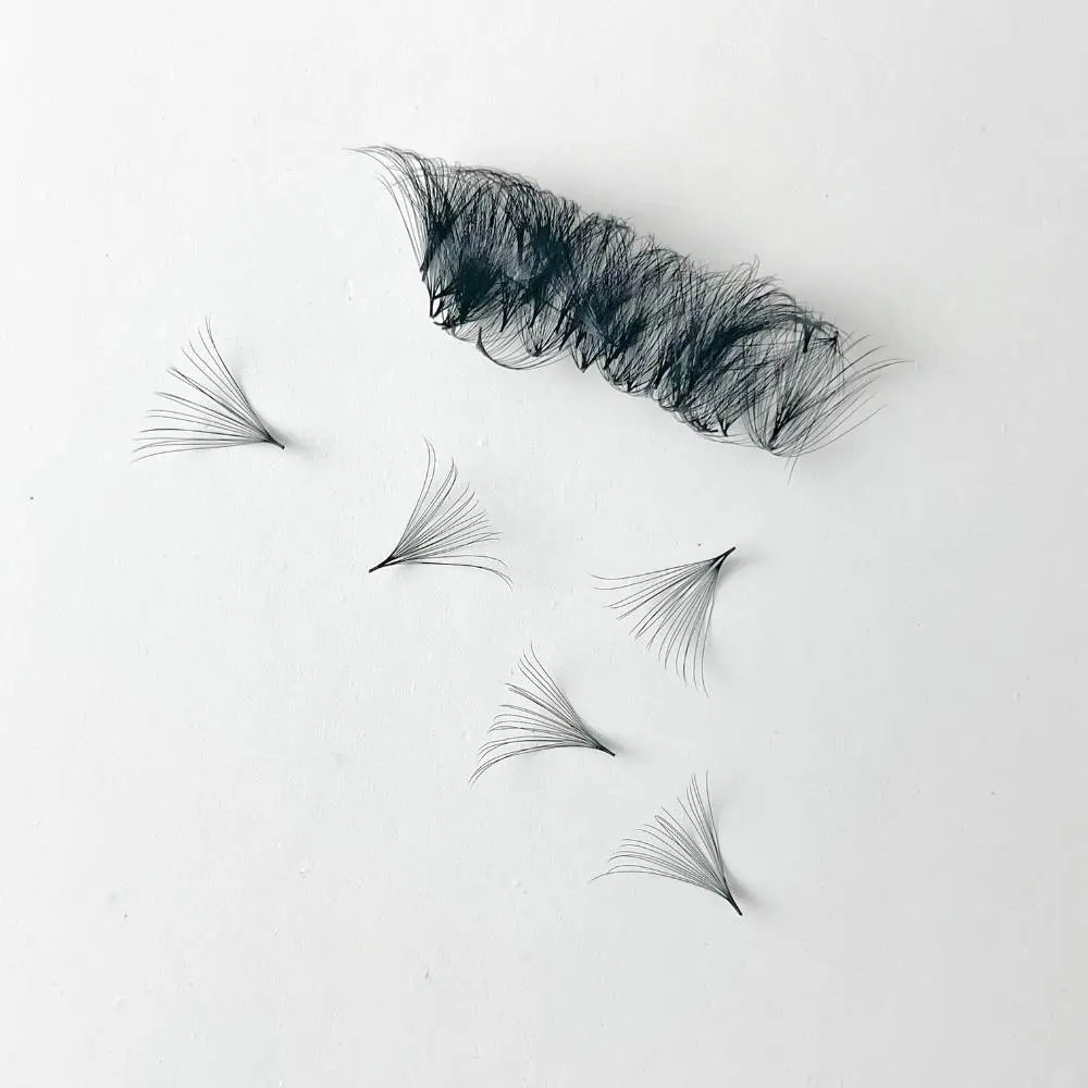 20D-0.03-16mm Good Retention Loose Lashes 1000Fan Mix Tray Faux Mink Lash Extension Human Hair Custom Logo Viet Nam Manufacturer 3