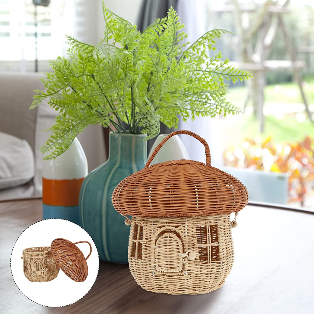 Home Decoration Storage Basket Rattan High Quality Mushroom Rattan Plant Stand Made In Vietnam Wholesale Vietnam Manufacturer 1