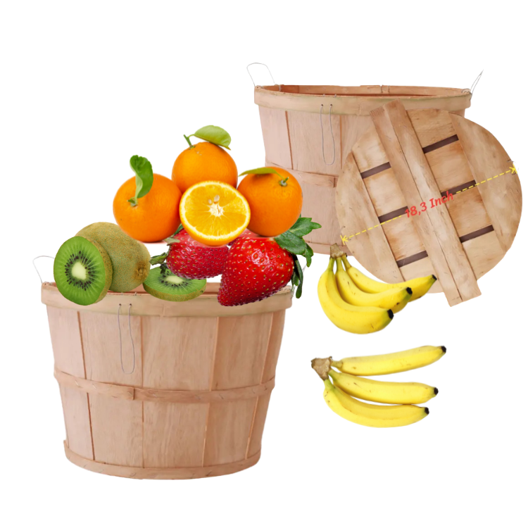 Bulk Price Wooden Fruit Basket Laundry Basket Storage Baskets Organizer Durable Eco-Friendly Material From Viet Nam Manufacturer 5