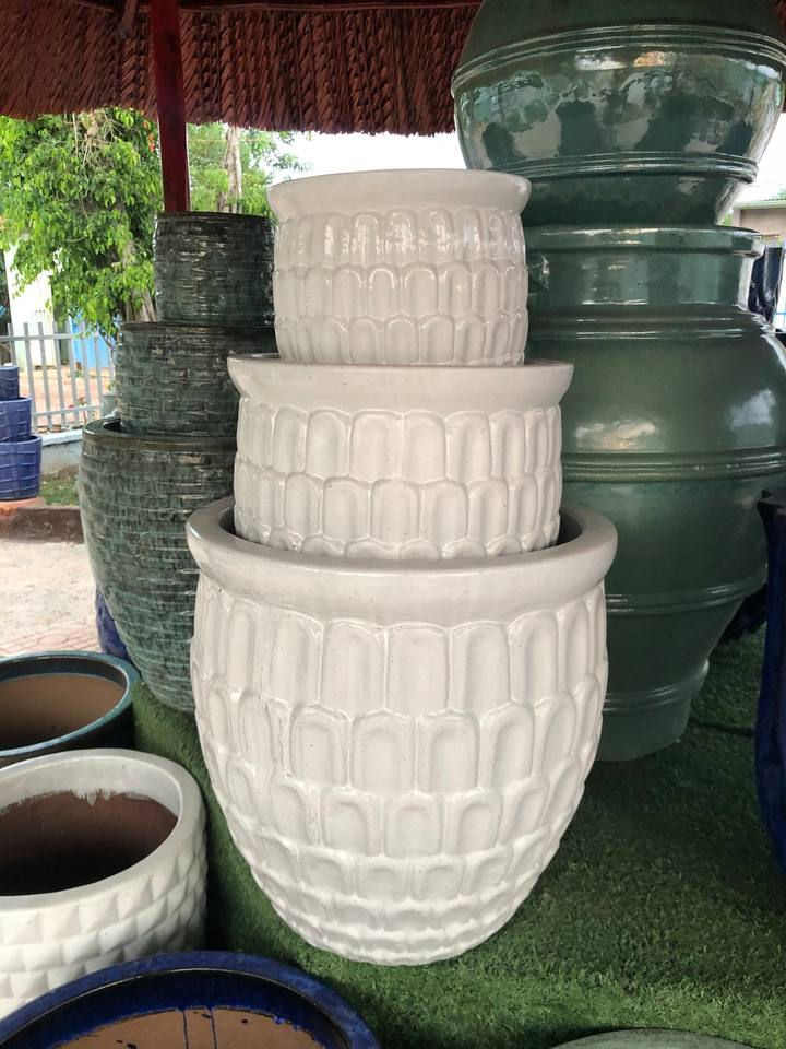 High Quality Vietnamese Large Glazed Flower Pots With The Modern Style By Ceramic Made In Vietnam 1