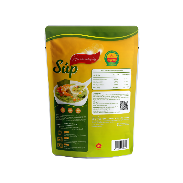 Seafood soup with asparagus Cheap price no added color ready to eat packing in bag from Vietnam Manufacturer 5