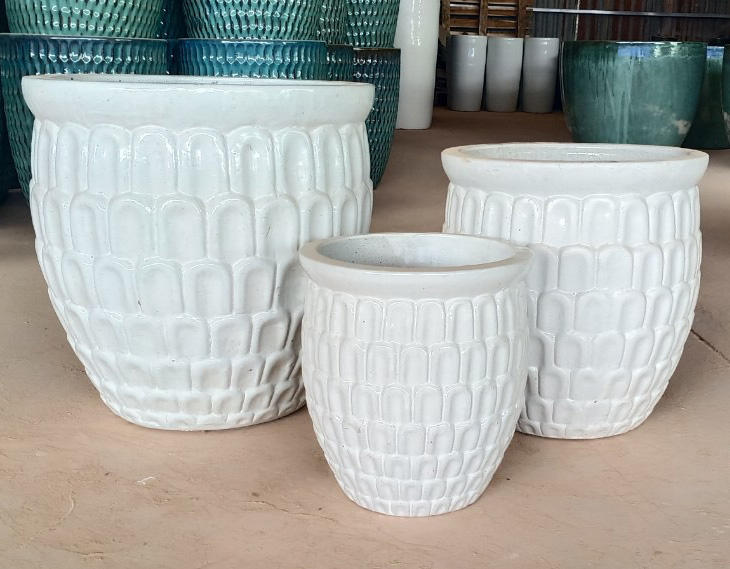High Quality Vietnamese Large Glazed Flower Pots With The Modern Style By Ceramic Made In Vietnam 3