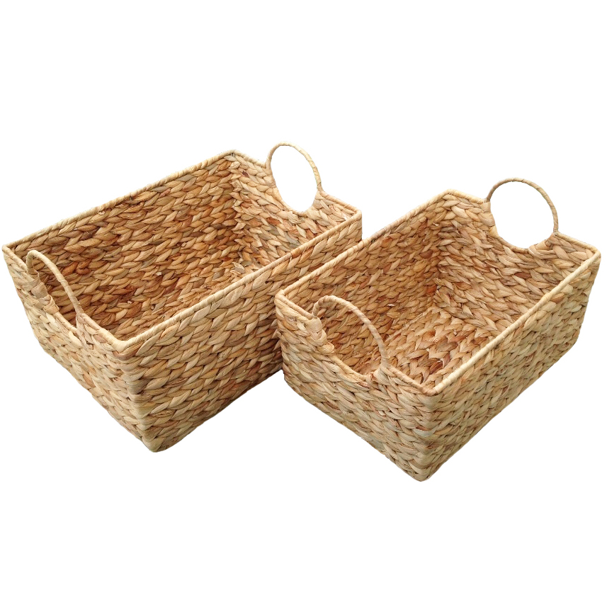 Water Hyacinth Basket Good Price Customization Handmade Special Customized Each One In Poly Bag Vietnam Manufacturer 2