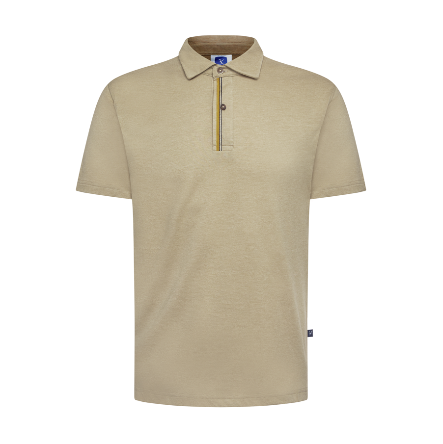 Fashionable Cotton Spandex Regular-Fit Polo Shirt with Contrasting Tape on the Placket Men Polo Shirts Polo Shirts For Men 3