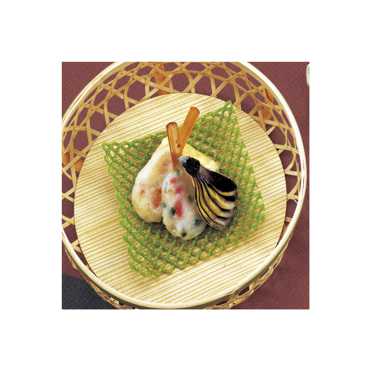 Special Item Skewered Tempura Fish Mixed With Green Onion And Ginger Keep Frozen For All Ages Haccp Vacuum Pack Manufacturer 1