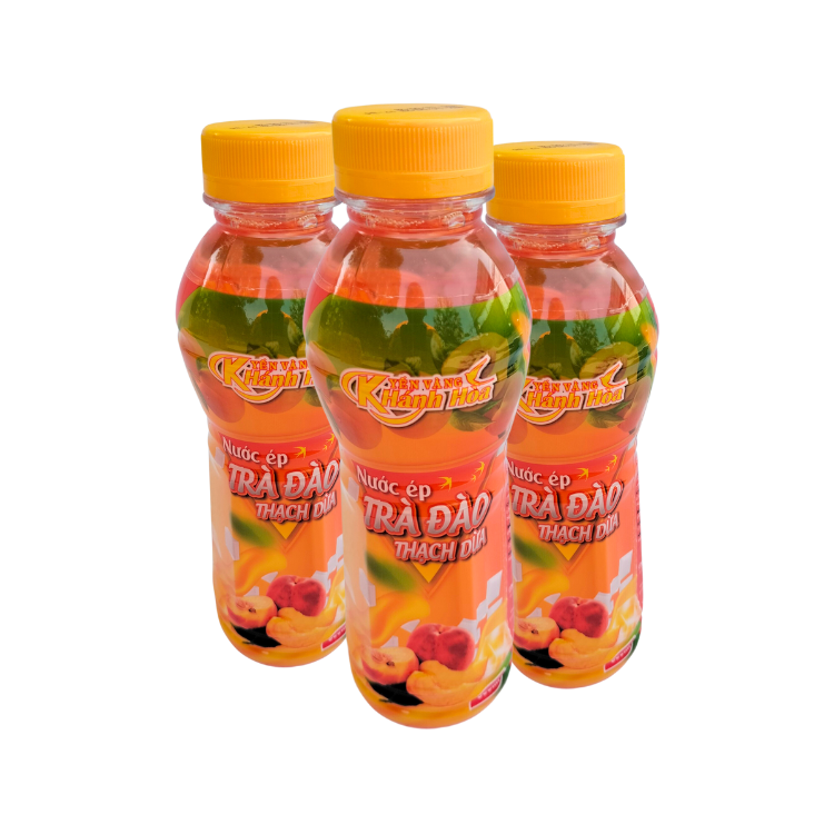Hot Item Coconut Jelly Peach Tea Juice Flavored Beverage Vicas Packed In Box Vietnam Factory 2