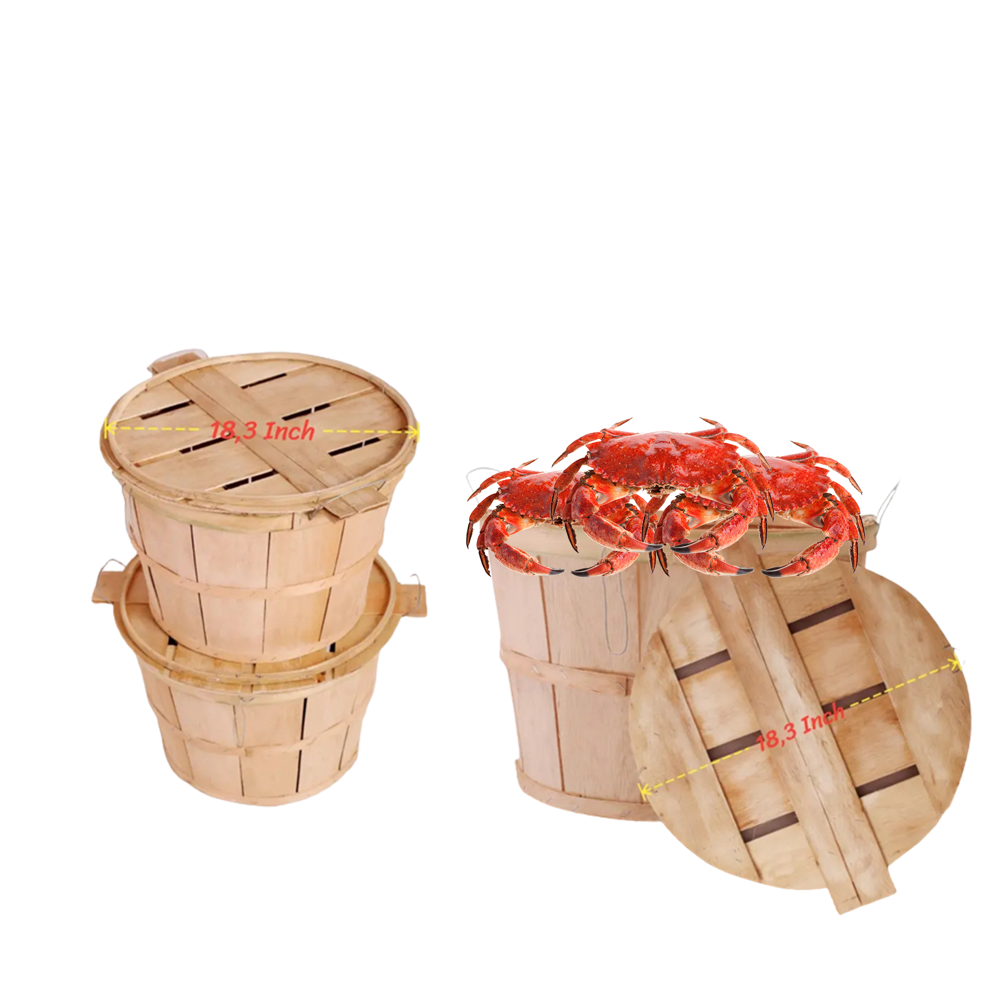 Top Product Fruit Basket Wood Clothes Dirty Laundry Basket Storage Baskets Bins Hand-Made Products Eco-Friendly Material (copy) 3