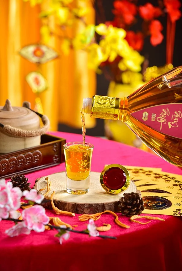 New Health gift set Korean ginseng soaked in honey + Tea, Venus cordyceps wine 5