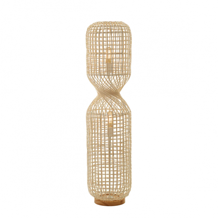 Antique twisted rattan floor lamp, Lamps made from handmade materials, home decoration accessories, wholesale. 1