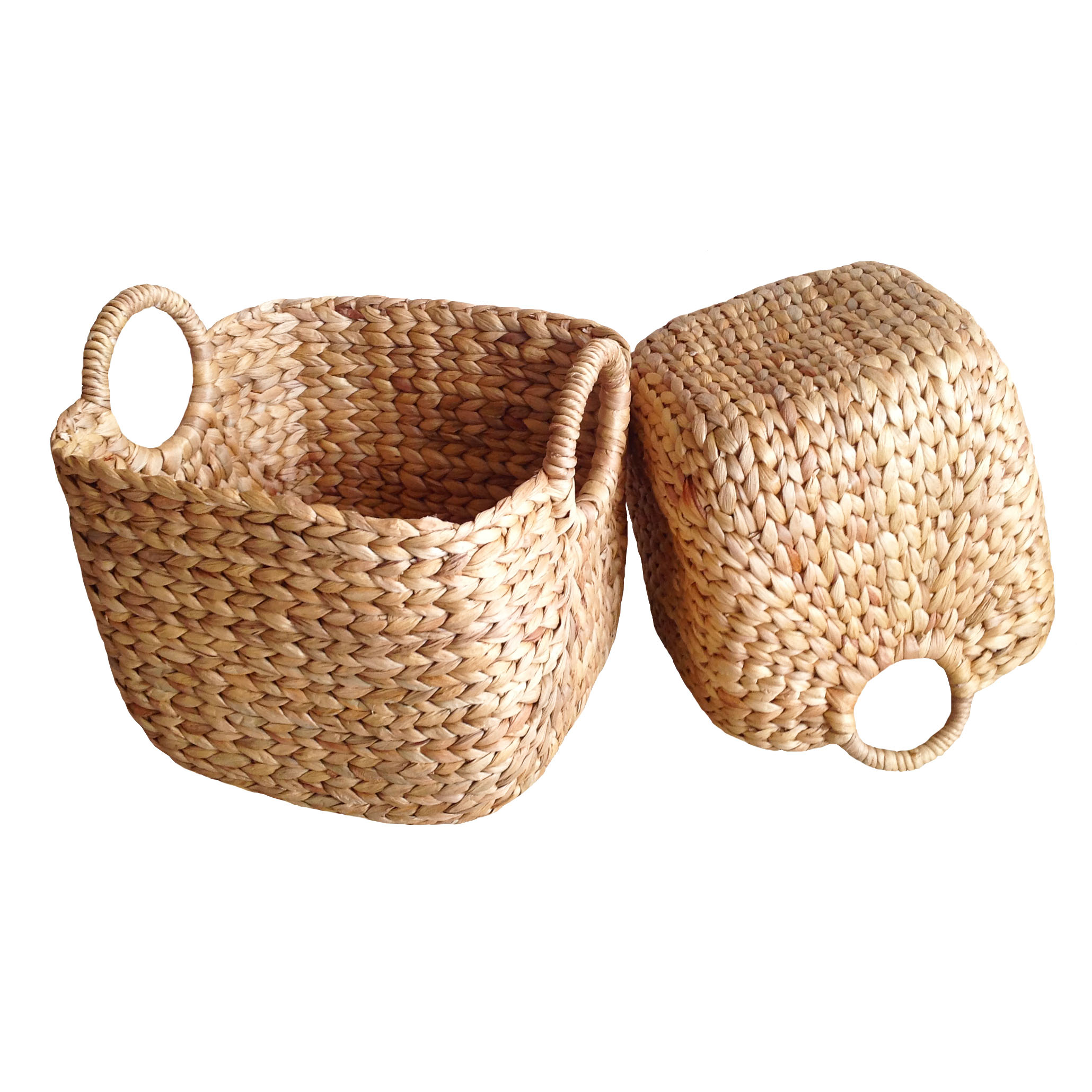 Water Hyacinth Basket Factory Price Customization Handicraft Custom Logo Each One In Poly Bag Vietnamese Manufacturer 6