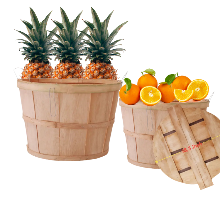 Bulk Price Wooden Fruit Basket Laundry Basket Storage Baskets Organizer Durable Eco-Friendly Material From Viet Nam Manufacturer 8